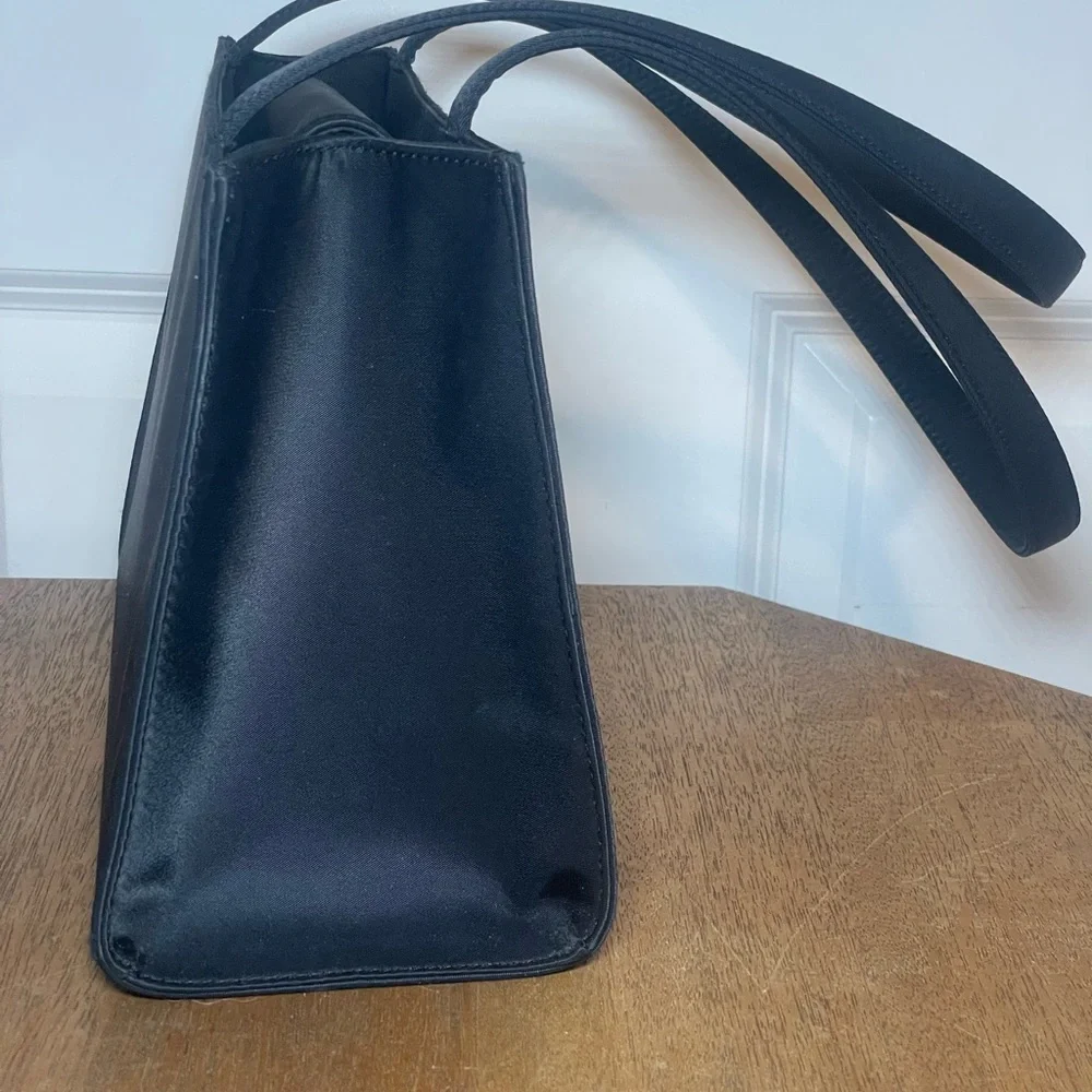 Kate Spade Black Structured Tote Bag | Classic Y2K Minimalist Handbag
